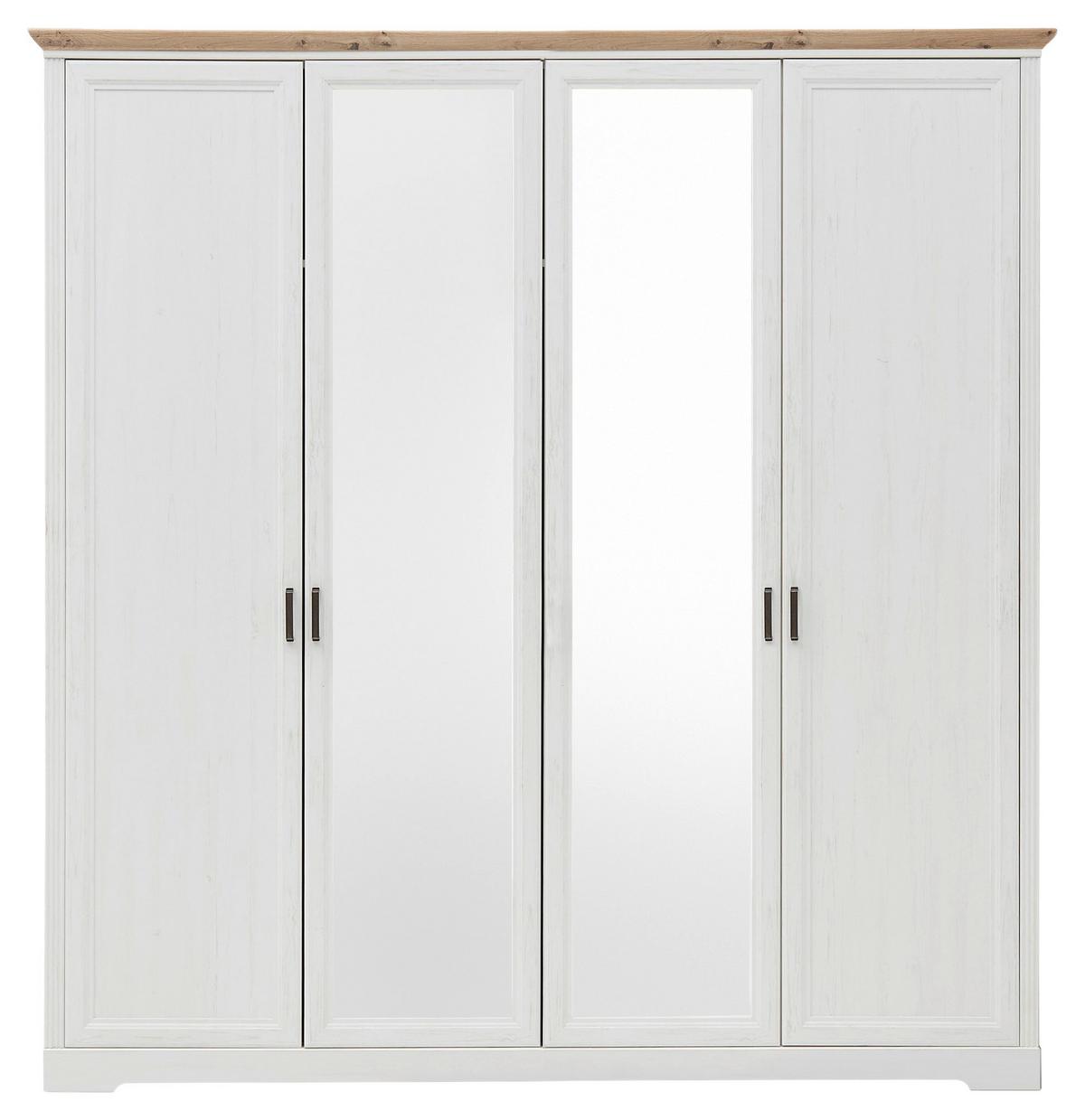 Ormar S Klasičnim Vratima Jasmin Ii - bijela/hrast Artisan, Lifestyle, drvni materijal/metal (214/220/64cm) - Modern Living