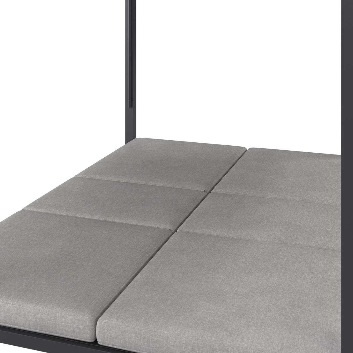 Sonnenliege Aviva Hellrgrau Outdoorstoff/Metall +Abdeckung - Hellgrau, MODERN, Textil/Metall (148/196/200cm) - Bessagi Garden