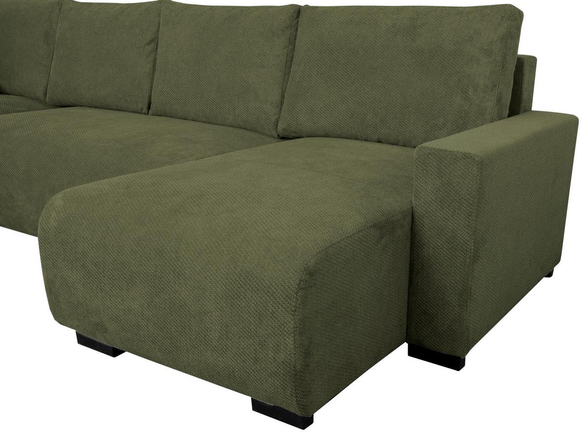 Kutna Garnitura Veronice - maslinasto zelena/plava, Trend, tekstil/plastika (171/313/141cm) - Modern Living