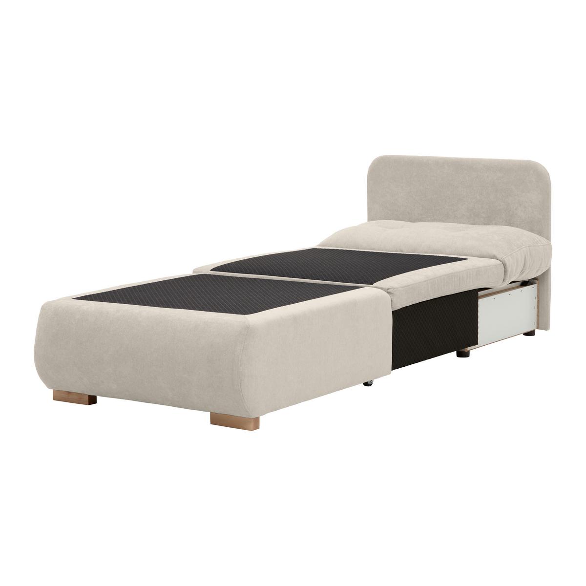 Schlafsessel Modena in Beige - Beige/Schwarz, Kunststoff/Textil (89/88/90cm) - Mömax