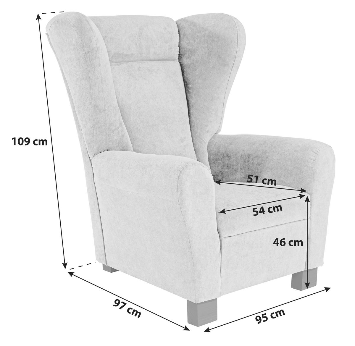 Fotelja Chandler - tamno smeđa/smeđa, Design, tekstil/drvo (95/109/97cm) - Mömax