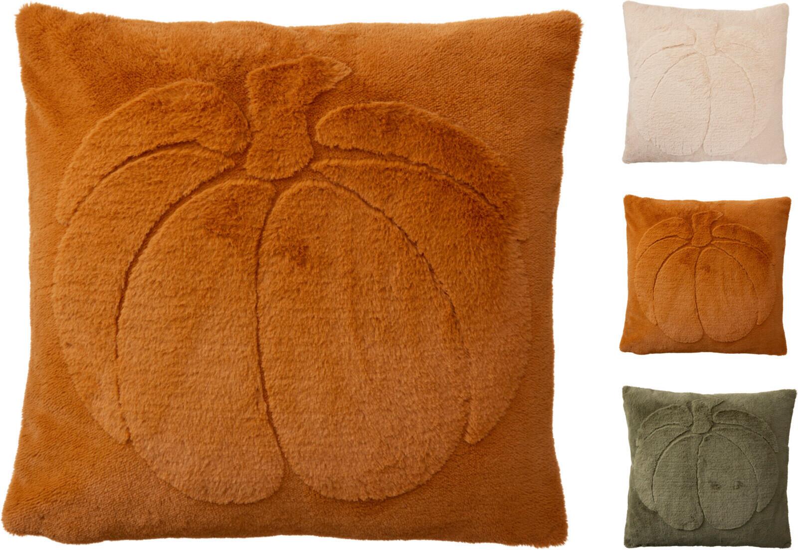 Díszpárna Pumpkin 45/45 - terrakotta/taupe, Basics, műanyag/textil (45/45cm)
