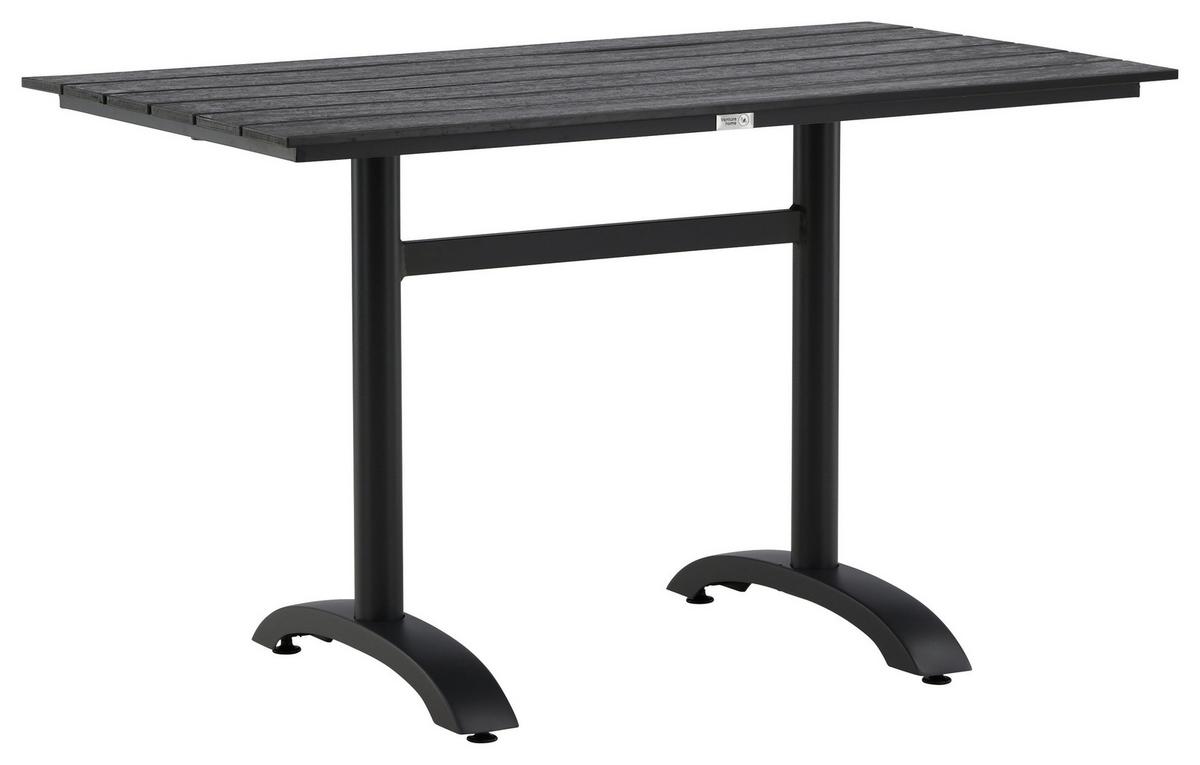 Gartentisch Denver ca. 120x70x74 cm Schwarz - Schwarz, KONVENTIONELL, Metall (120/70/74cm) - Gardenson