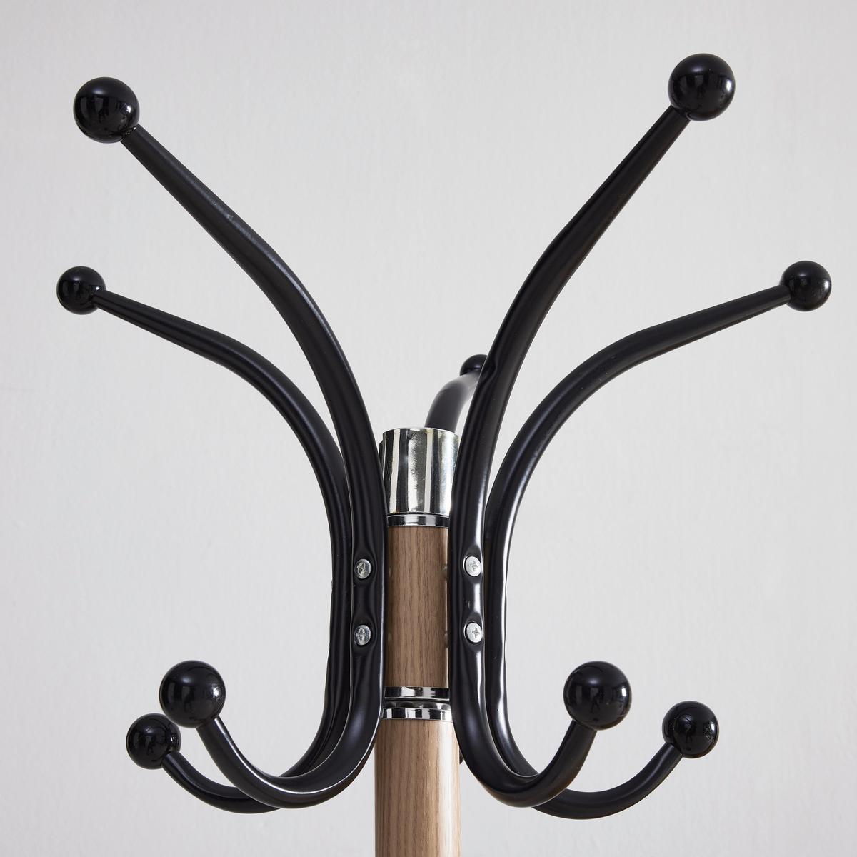 Kleiderständer Mucki In Schwarz/eichefarben - Eichefarben/Schwarz, Modern, Stein/Metall (39/171cm) - Mömax