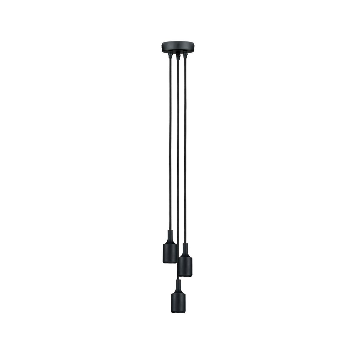 Hängeleuchte Ketil in Schwarz max. 60 Watt - Schwarz, Design, Kunststoff/Metall (10,0/200,0cm) - Paulmann