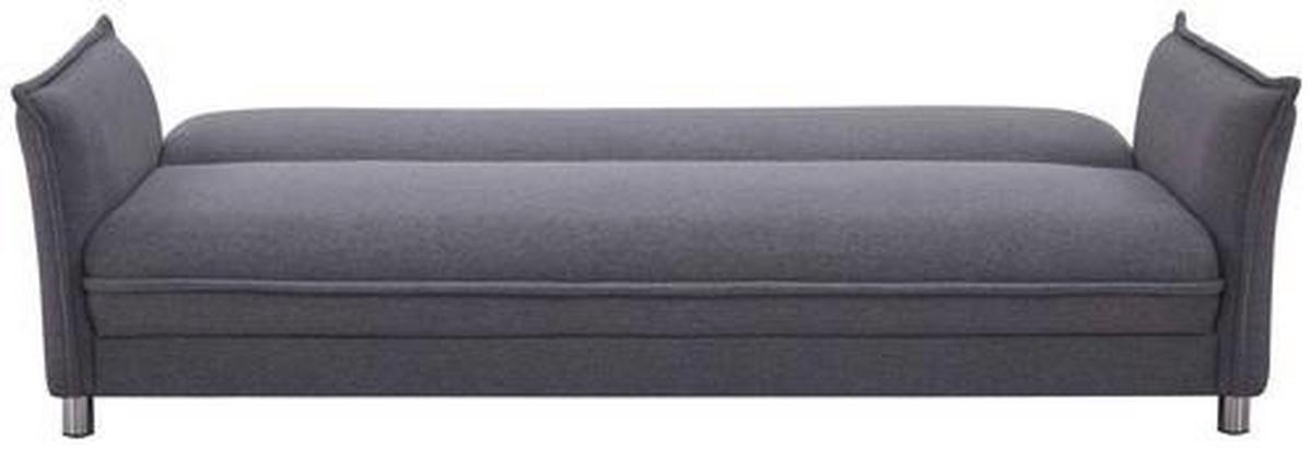 Zofa S Posteljno Funkcijo Modena, Siva - barve nerjavečega jekla/siva, Moderno, kovina/tekstil (207cm)