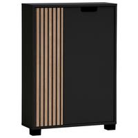 Omara Za Čevlje Ryker, Črna, Barva Hrasta - črna/barve hrasta, Design, kovina/umetna masa (59,8/85,2/19,6cm) - MID.YOU