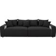 Bigsofa Schwarz/Weiß - Schwarz/Weiß, MODERN, Kunststoff/Textil (292/85/142cm) - Modern Living