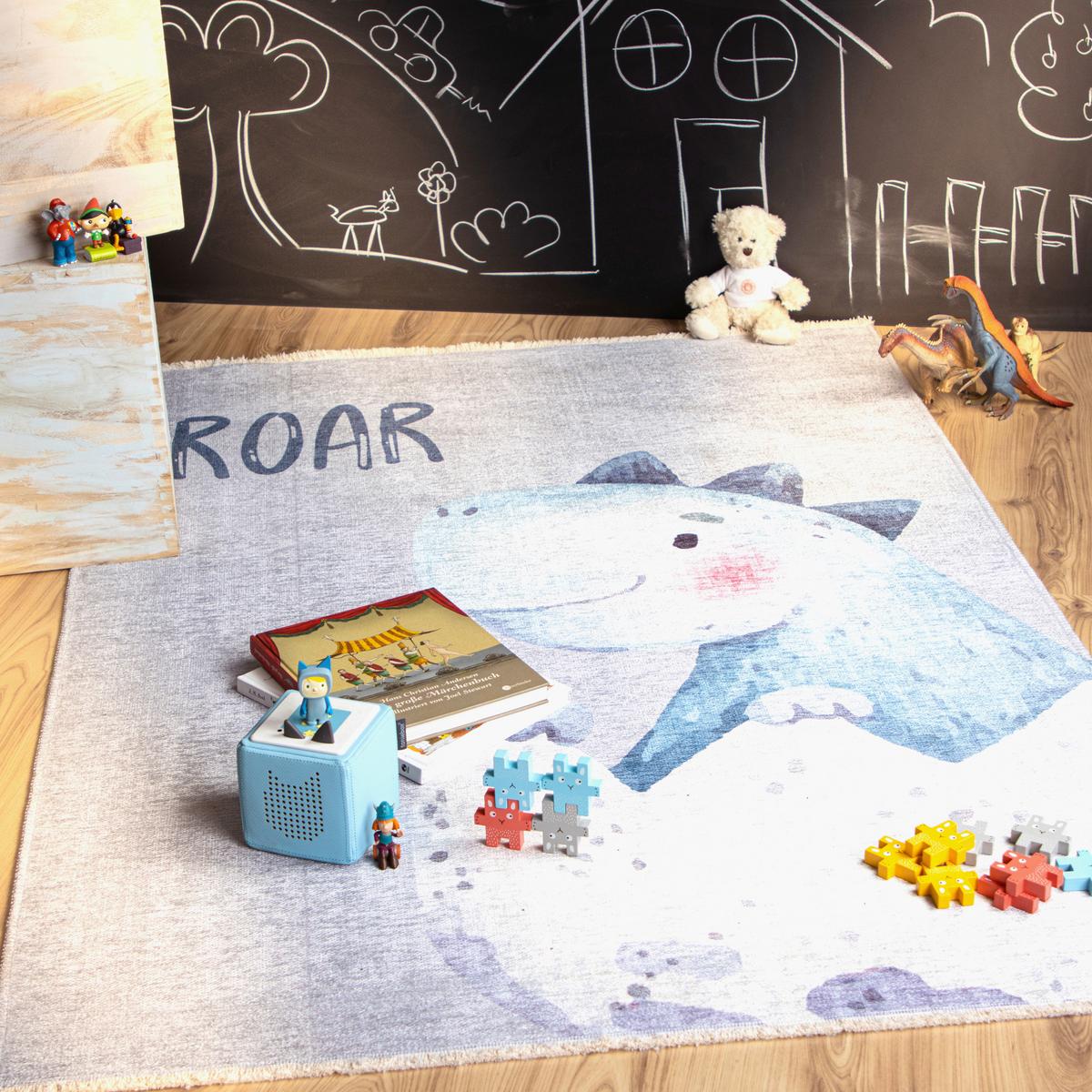 KINDERTEPPICH MY GRETA - Weiss/Pastellblau, Trend, Textil (115/170cm) - Ben'n'jen