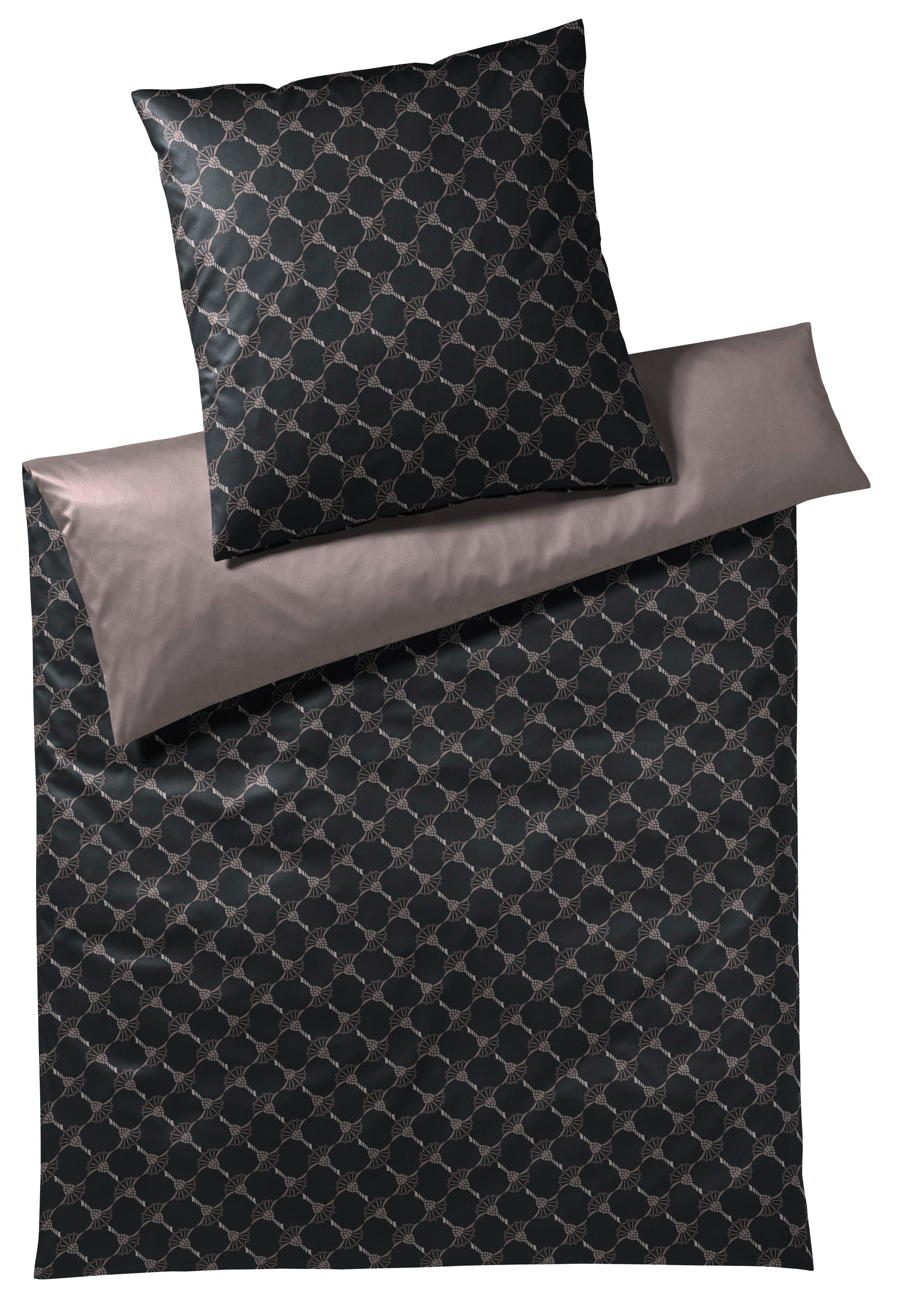POŚCIEL DWUSTRONNA JOOP! CORNFLOWER DOUBLE - czarny/brązowy, Design, tkanina (135/200cm) - Joop!