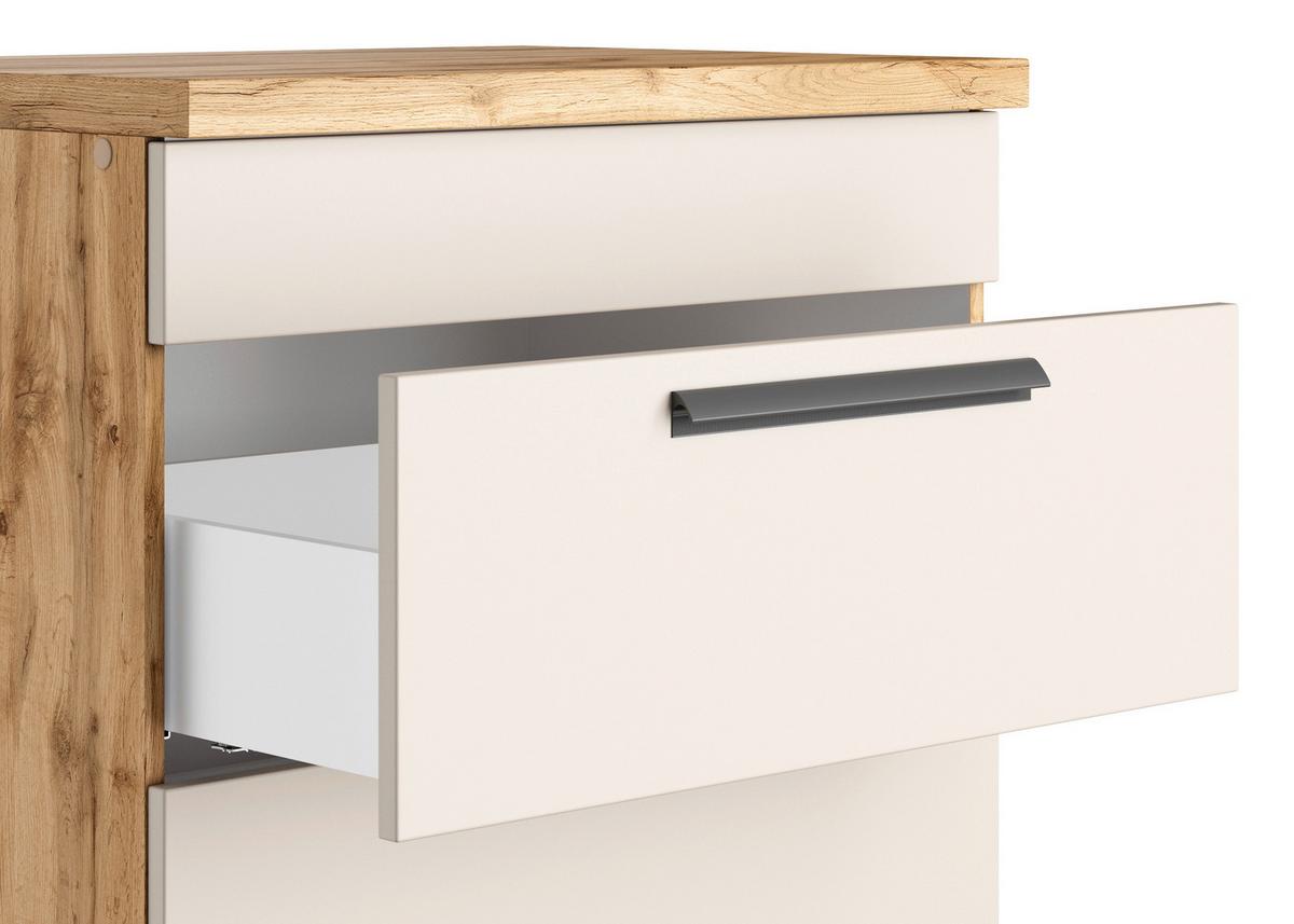 Küchenblock Aveiro m. Geräten Kaschmir - Kaschmir/Eiche Wotan, Trend, Holzwerkstoff/Metall (360cm) - Held
