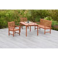 Gartenset Santos Naturfarben Echtholz - Naturfarben, MODERN, Holz - Gardenson