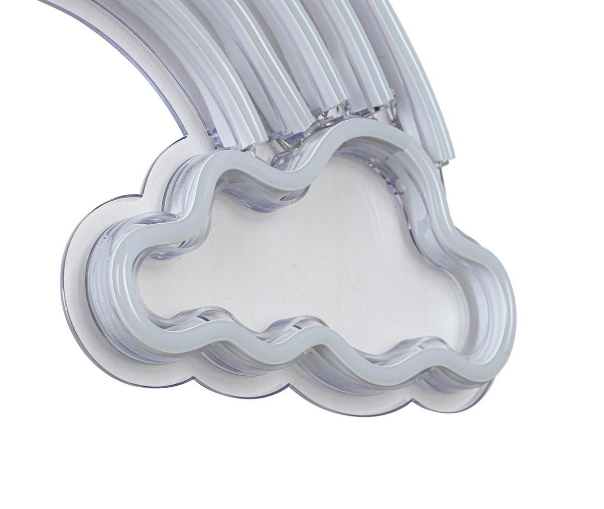 Lampă LED decorativă Renibo - alb/transparent, Modern, plastic (40/20/1,30cm) - Mömax