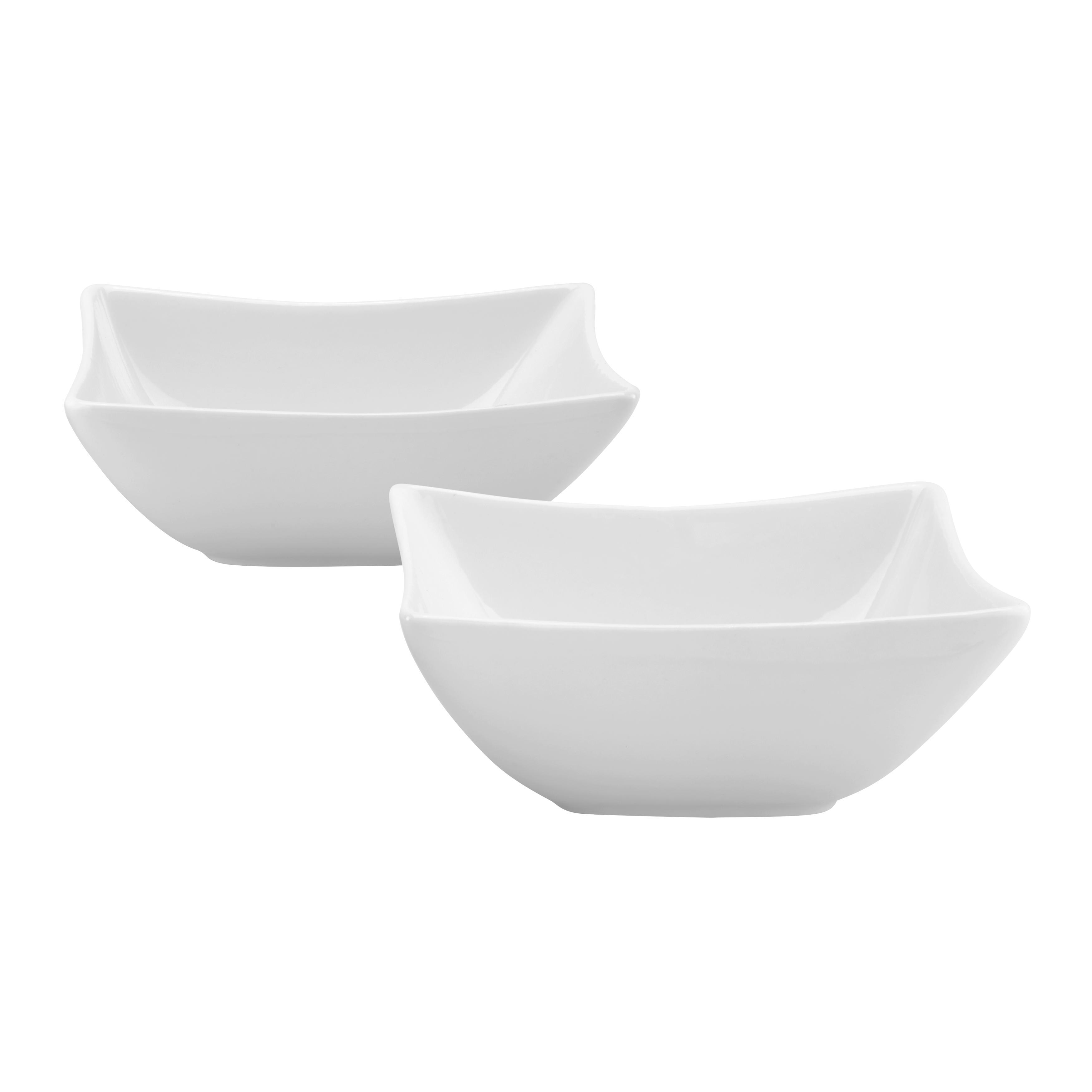 Schüssel aus Porzellan 2-teilig ''Onda'' - Weiß, MODERN (12/12/5cm) - Bessagi Home