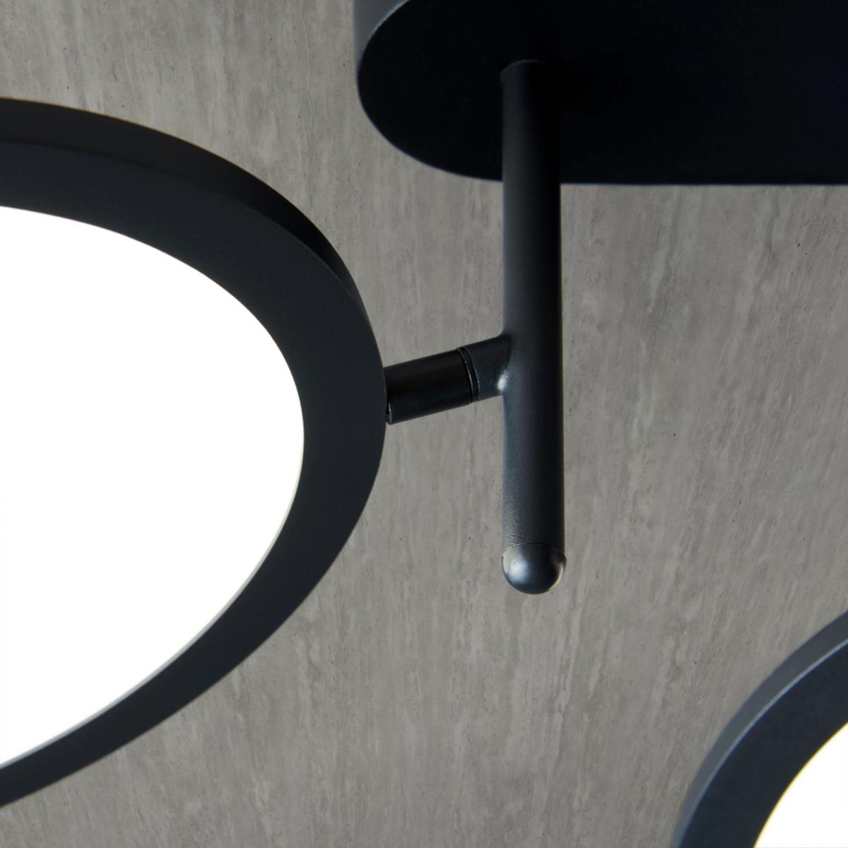 LED Mennyezeti Lámpa Carsten - fekete, Modern, műanyag/fém (77,8/45,5/25,1cm) - Visiona