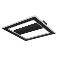 Led Svjetiljka Stropna 67269-30 - crna/opalna, Design, metal/plastika (45/45/5cm) - Globo