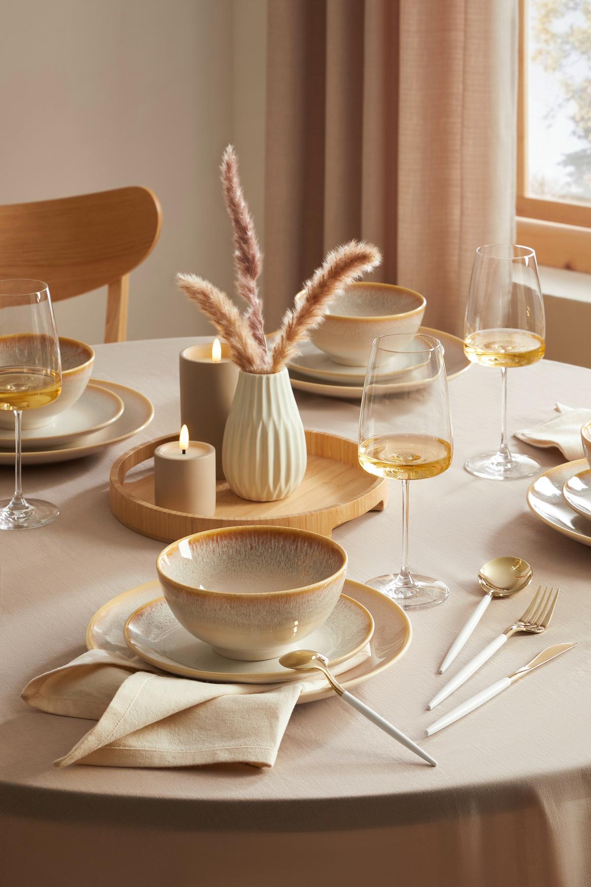 Serviciu de masă 12/1 Venus - crem, Modern, ceramică - Mömax