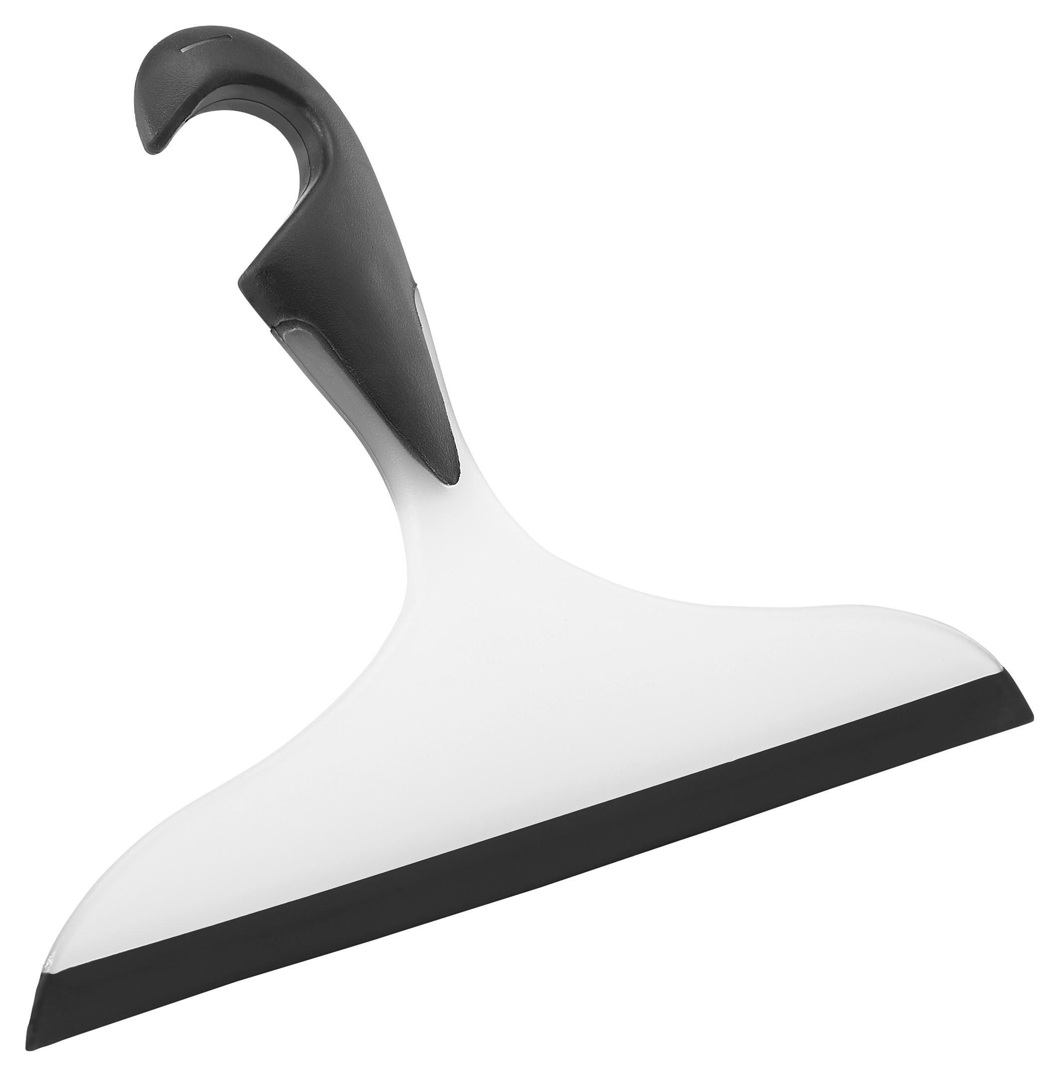 Duschabzieher Loano Schwarz/Weiß - Weiss/Schwarz, Kunststoff (23/17cm) - Mömax