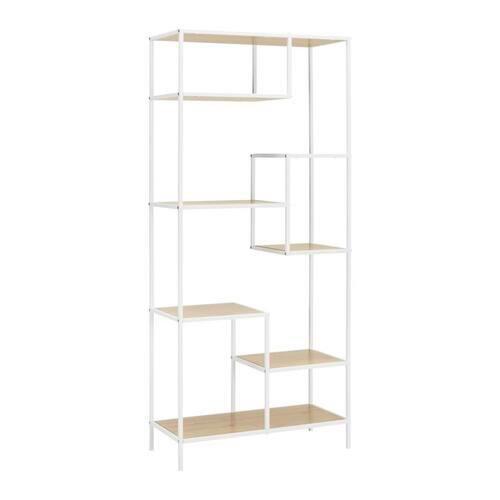 Regal Fiona Kieferfarben/ Weiß MDF - Weiß/Kieferfarben, MODERN, Holzwerkstoff/Metall (80/180/35cm) - Bessagi Home
