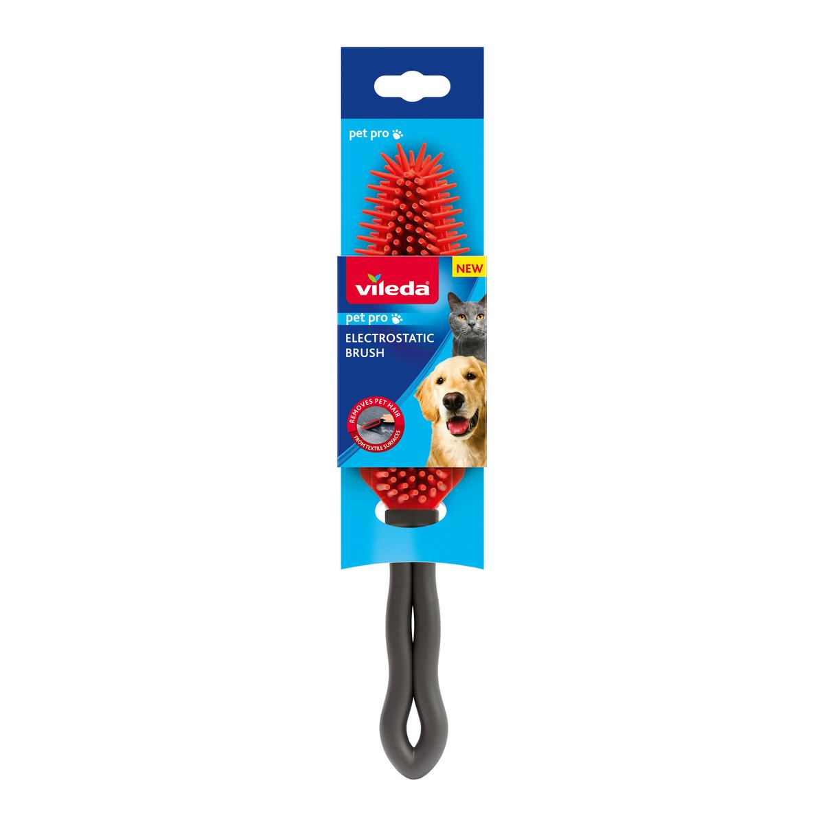 Állatszőr-kefe Vileda Pet Pro - piros/szürke, Basics, műanyag - Vileda