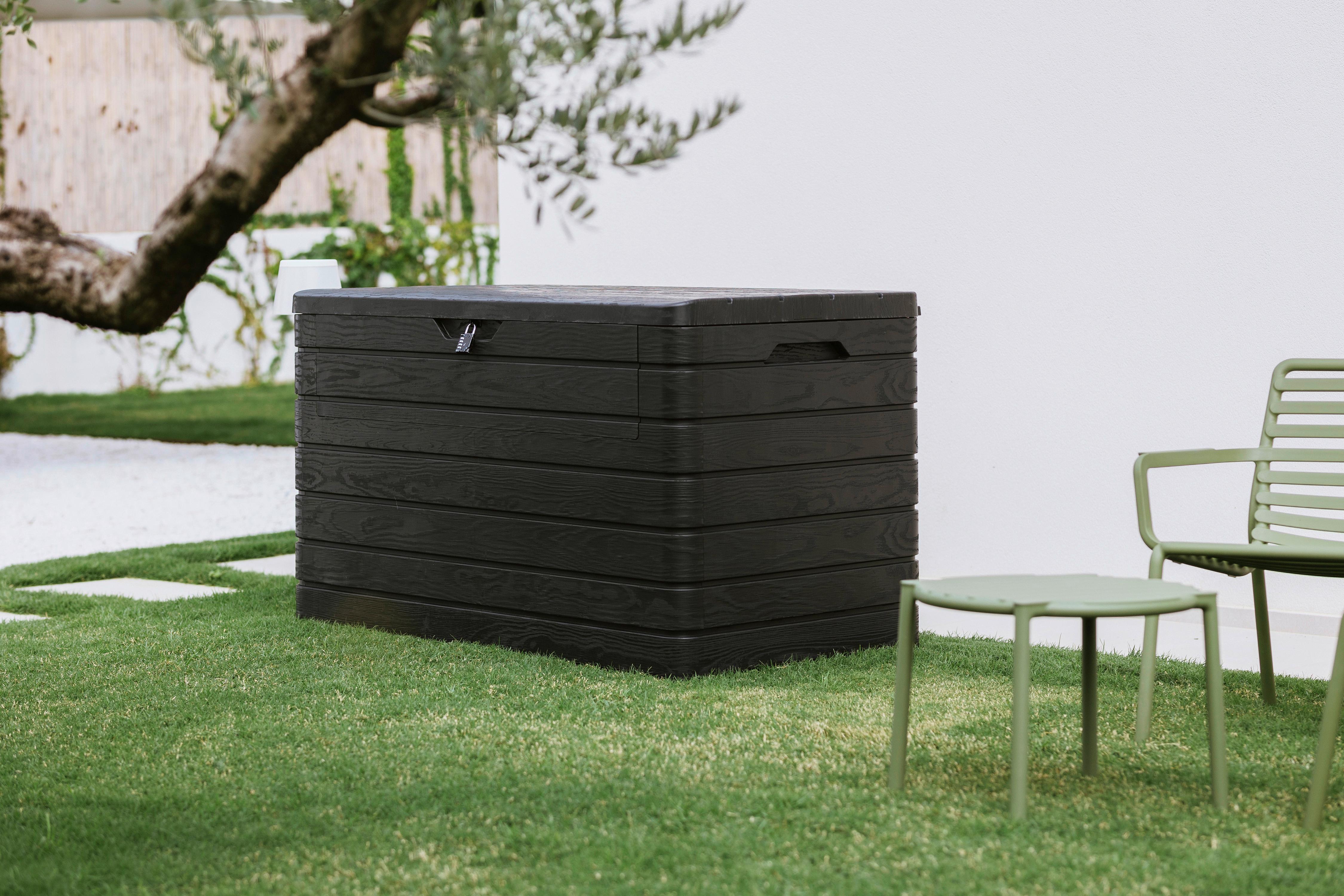 Kissenbox Dolomiti Anthrazit Kunststoff - Anthrazit, Basics, Kunststoff (146/85/82cm) - Mömax