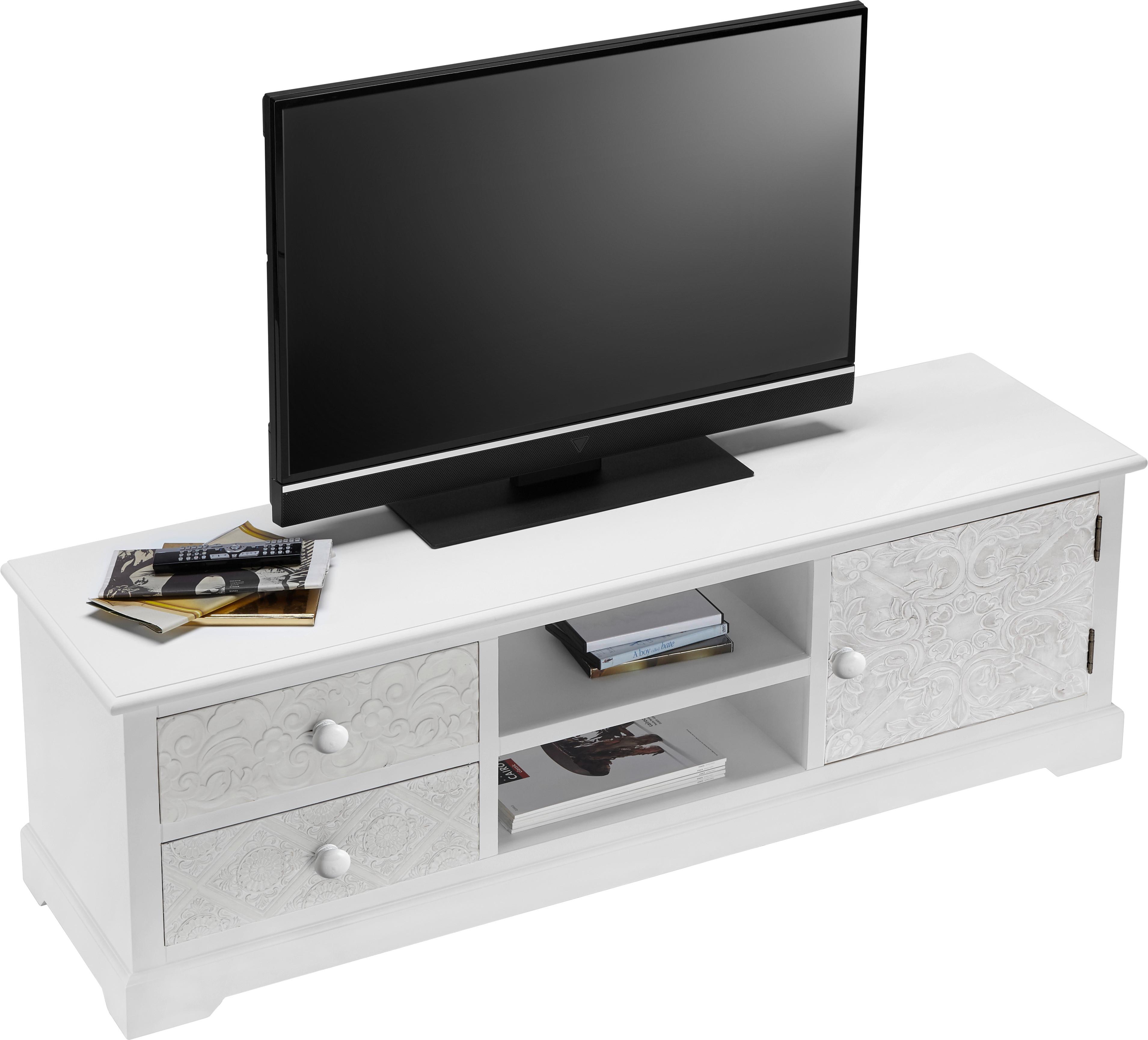 Tv-elem Avery - bronz/fehér, Modern, fém/fa (140/45/40cm) - Bessagi Home