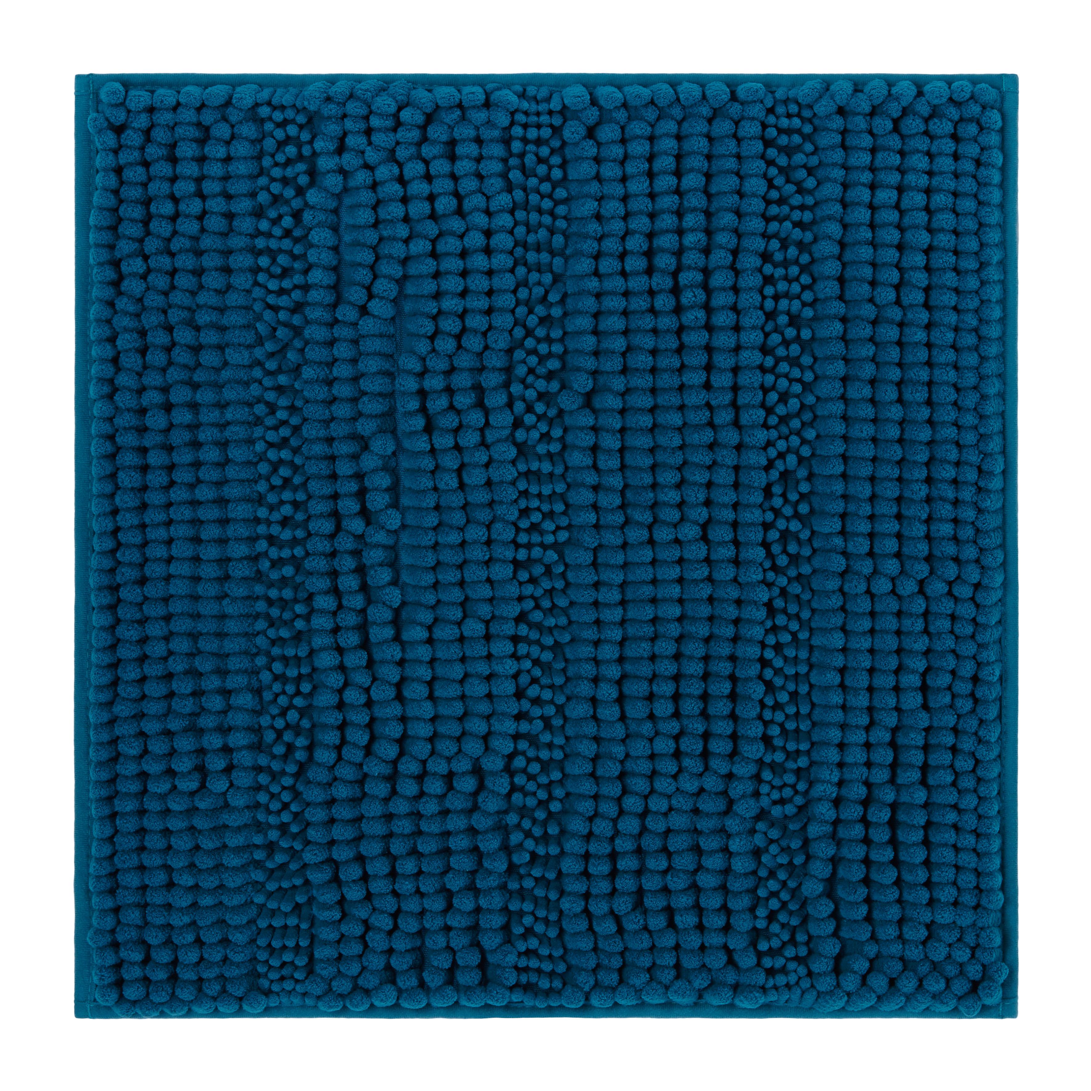 Covoraș de baie Uwe - petrol, textil (50/50cm) - Modern Living