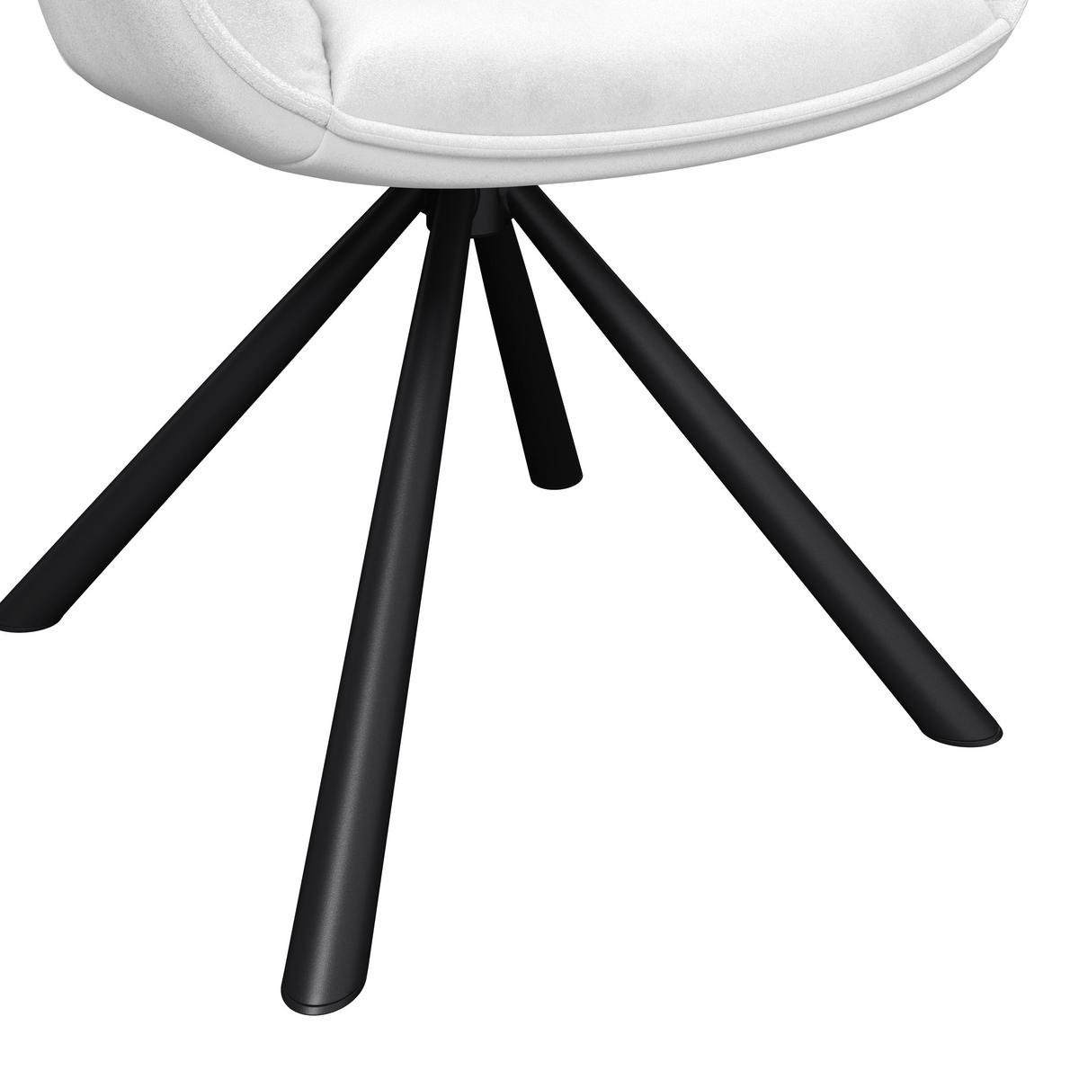Naslanjač Silvi, Bež, Žamet, Vrtljiv - črna/bež, Konvencionalno, kovina/tekstil (62/85/62cm)