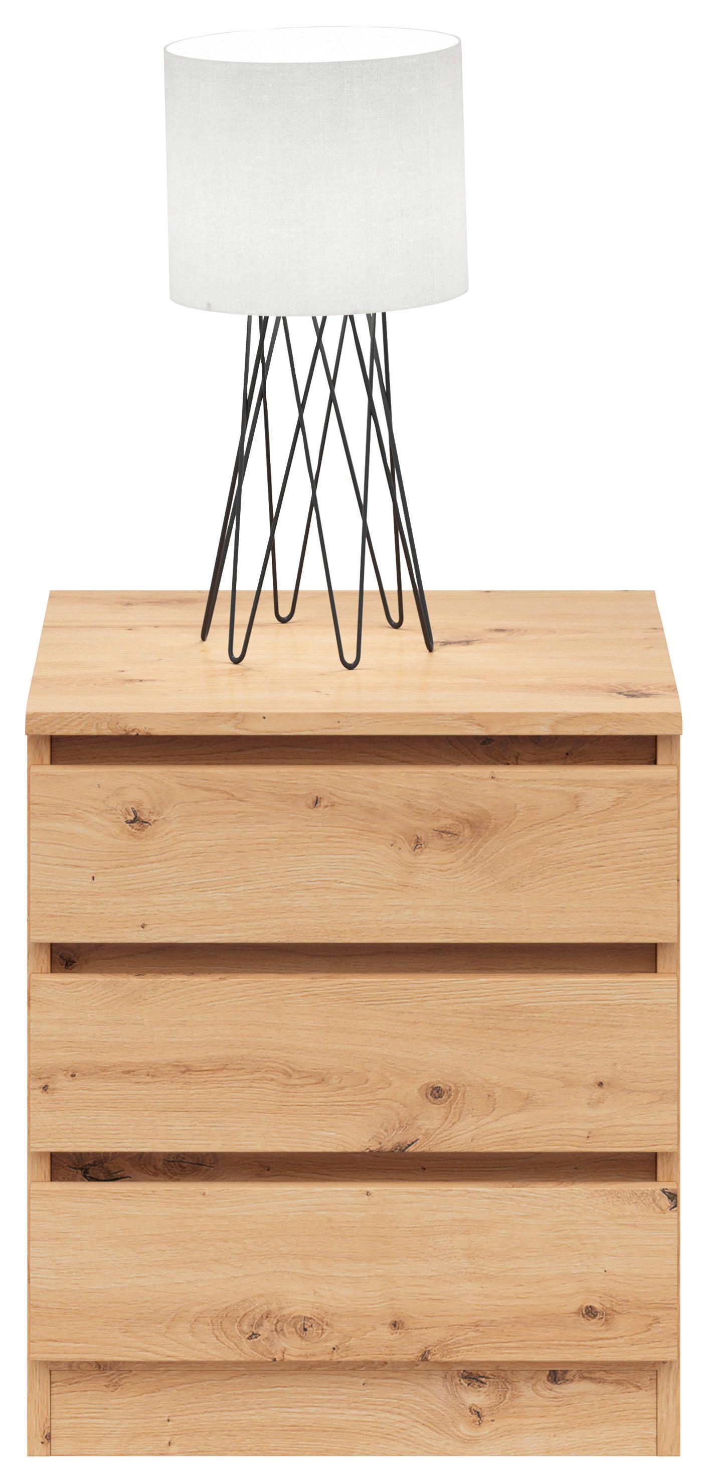 Nachtkästchen in Eichefarben - Eiche Artisan, KONVENTIONELL, Holzwerkstoff (45/55/42cm) - Mömax