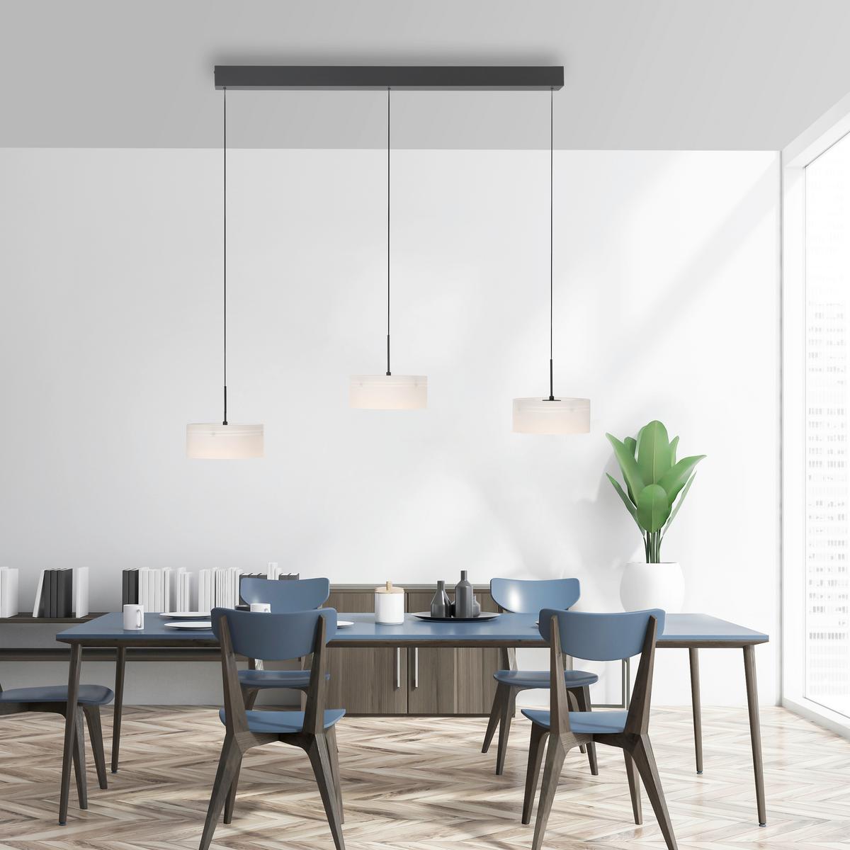 LAMPA WISZĄCA LED 2779-18 MARIKA - czarny, Design, tworzywo sztuczne/metal (105/20/180cm) - Paul Neuhaus