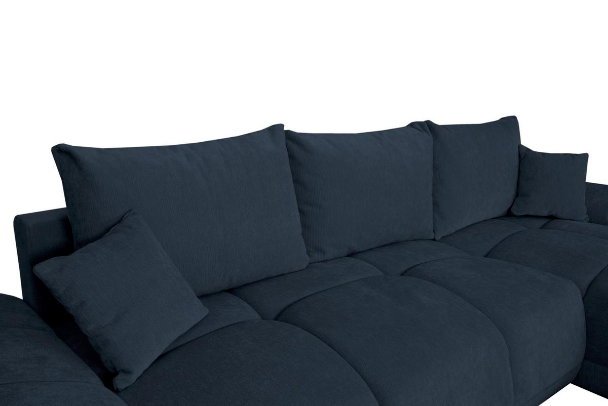 Kutna Garnitura Bonn - tamno plava/crna, Moderno, tekstil/plastika (296/182cm)