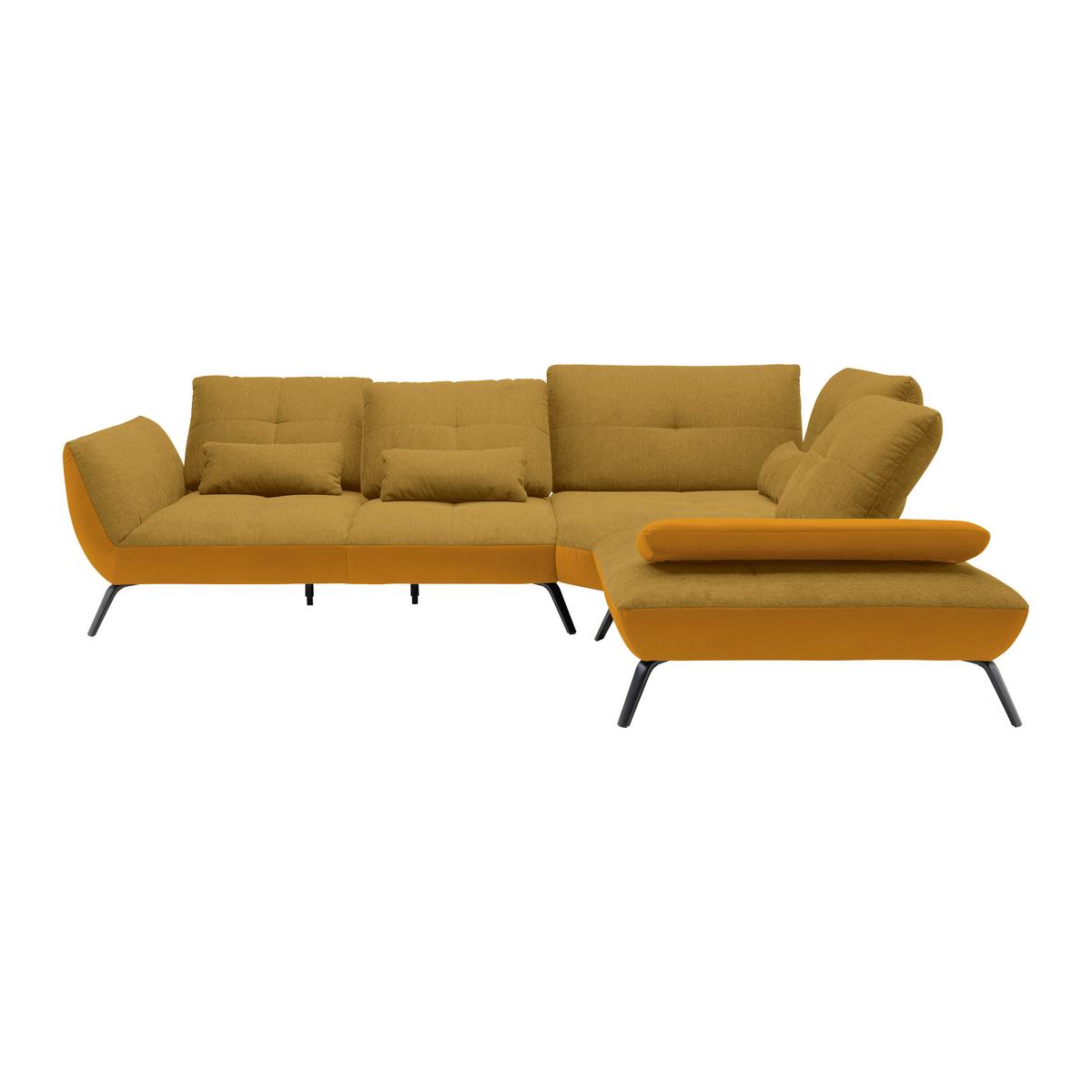Wohnlandschaft Trendy Senfgelb - Senfgelb/Goldfarben, MODERN, Holzwerkstoff/Textil (310/93/250cm) - Premium Living