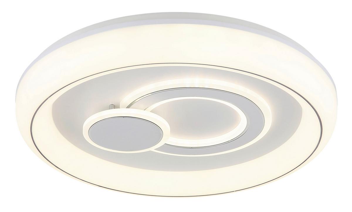 LED-Deckenleuchte Ruiz Weiß max. 48 Watt - Weiß, KONVENTIONELL, Kunststoff/Metall (48/7,5cm) - Globo