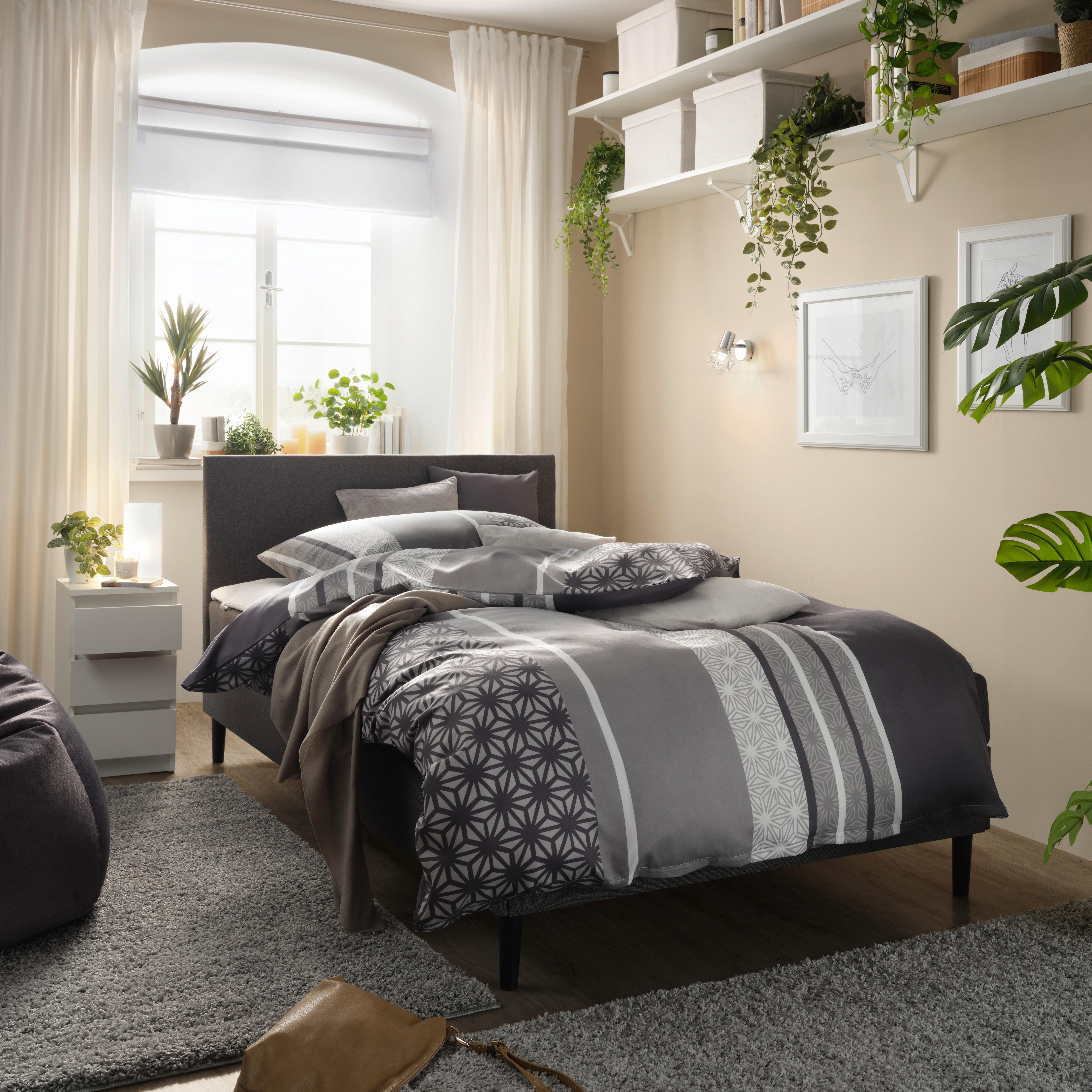 FLEECEFILT BEATRIX -BASED- -KMA- - grå, textil (130/160cm) - Based