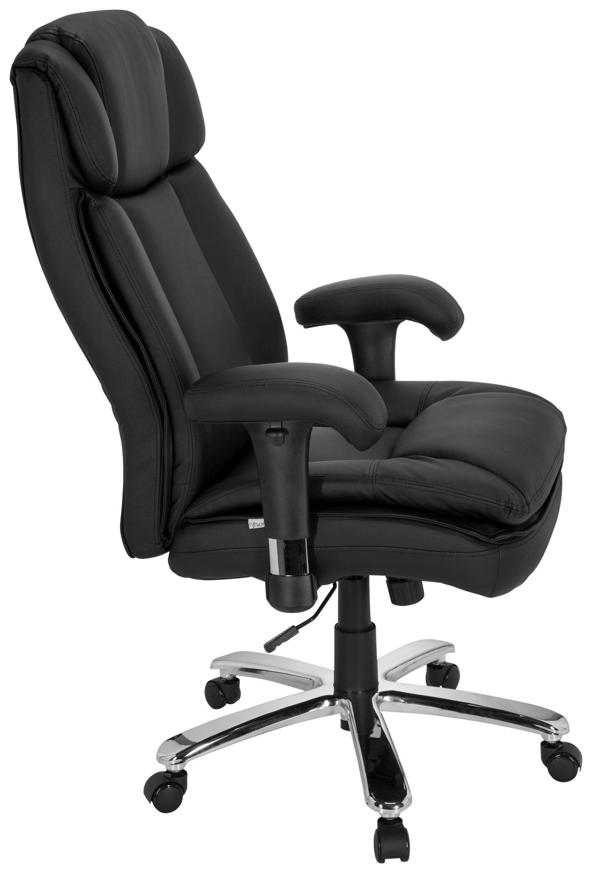 Pisarniški Stol Builder Xxl I, Črna - srebrne barve/črna, Moderno, kovina/umetna masa (77/123/84cm) - MID.YOU