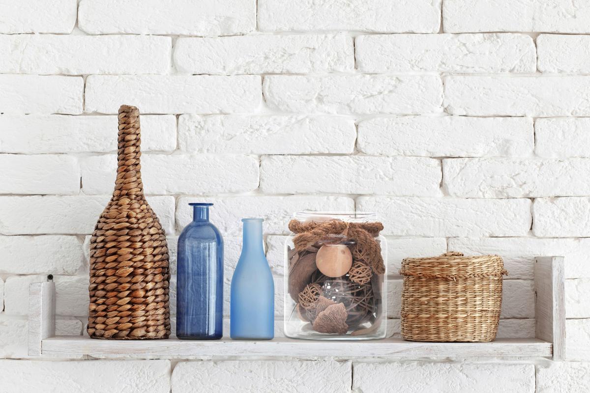 Dekoglas Flora - Braun, Lifestyle, Glas/Naturmaterialien (13,5/16,5/13,5cm) - Kayoom