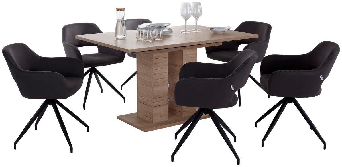 Raztegljiva Miza Helena, Barva Hrasta, 140-220 X 90 Cm - barve hrasta, Konvencionalno, leseni material (140-220/76/90cm) - Mömax