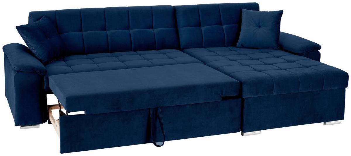 Kutna Garnitura Bali - plava, Trend, tekstil (257/167cm) - Modern Living