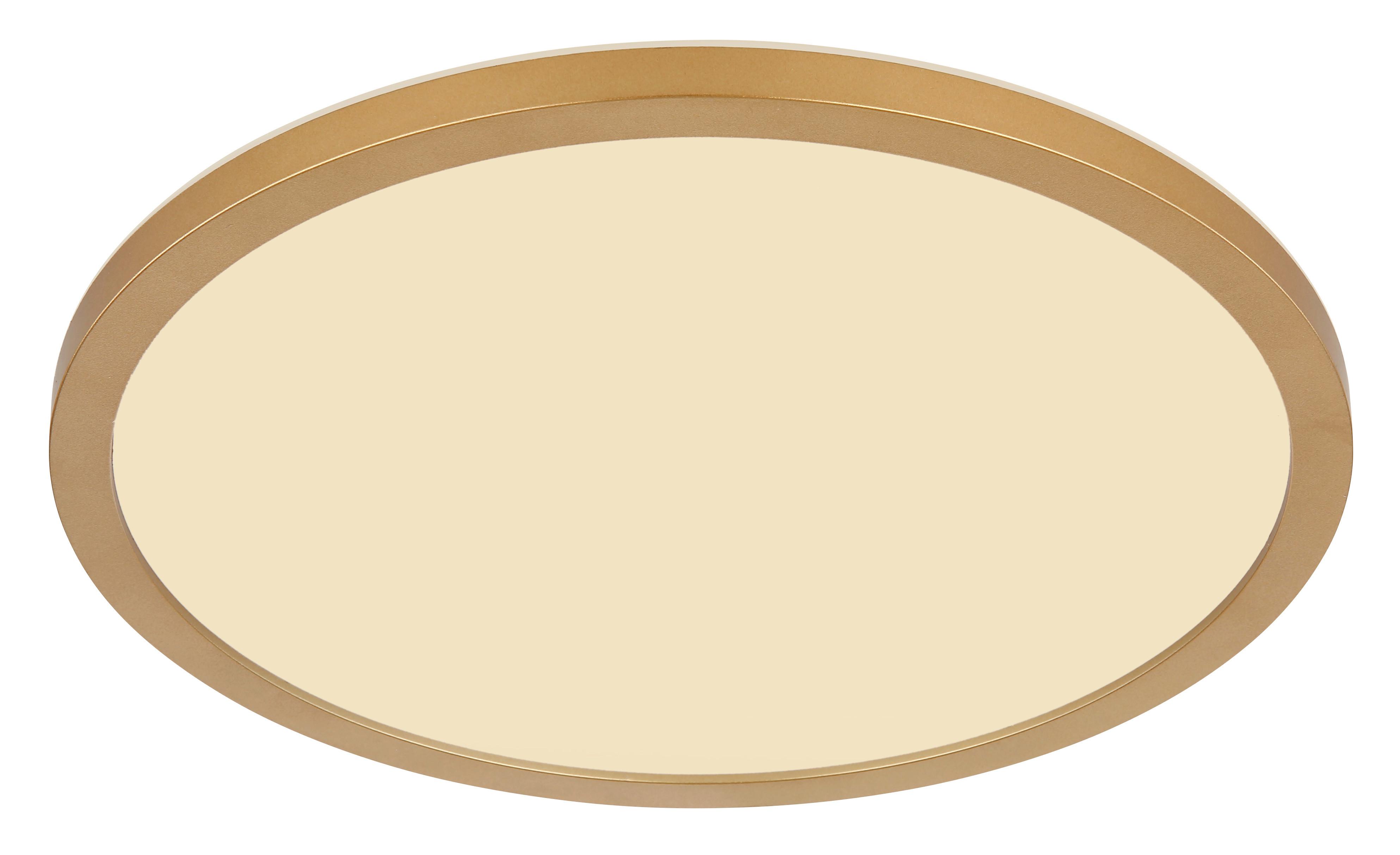 LED-Deckenleuchte Sapana Opal/Weiß max. 24 Watt - Messingfarben/Opal, KONVENTIONELL, Kunststoff (42/2,5cm) - Globo