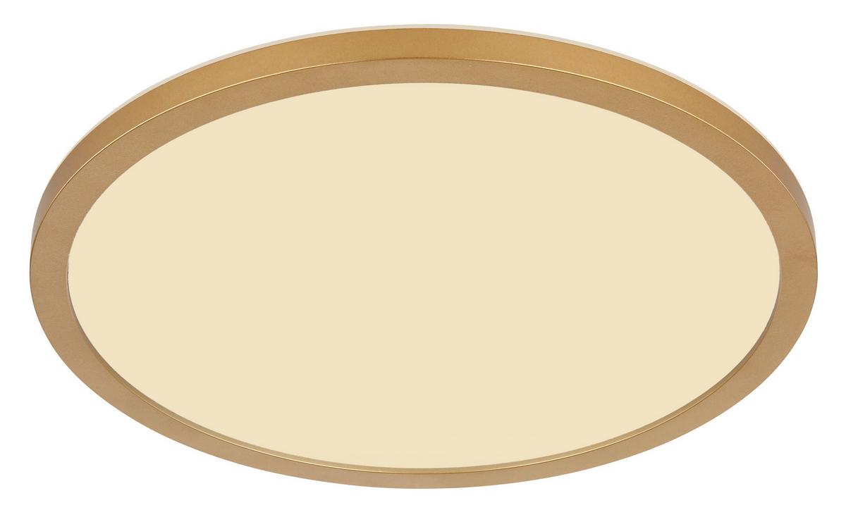 LED-Deckenleuchte Sapana Opal/Weiß max. 24 Watt - Messingfarben/Opal, KONVENTIONELL, Kunststoff (42/2,5cm) - Globo