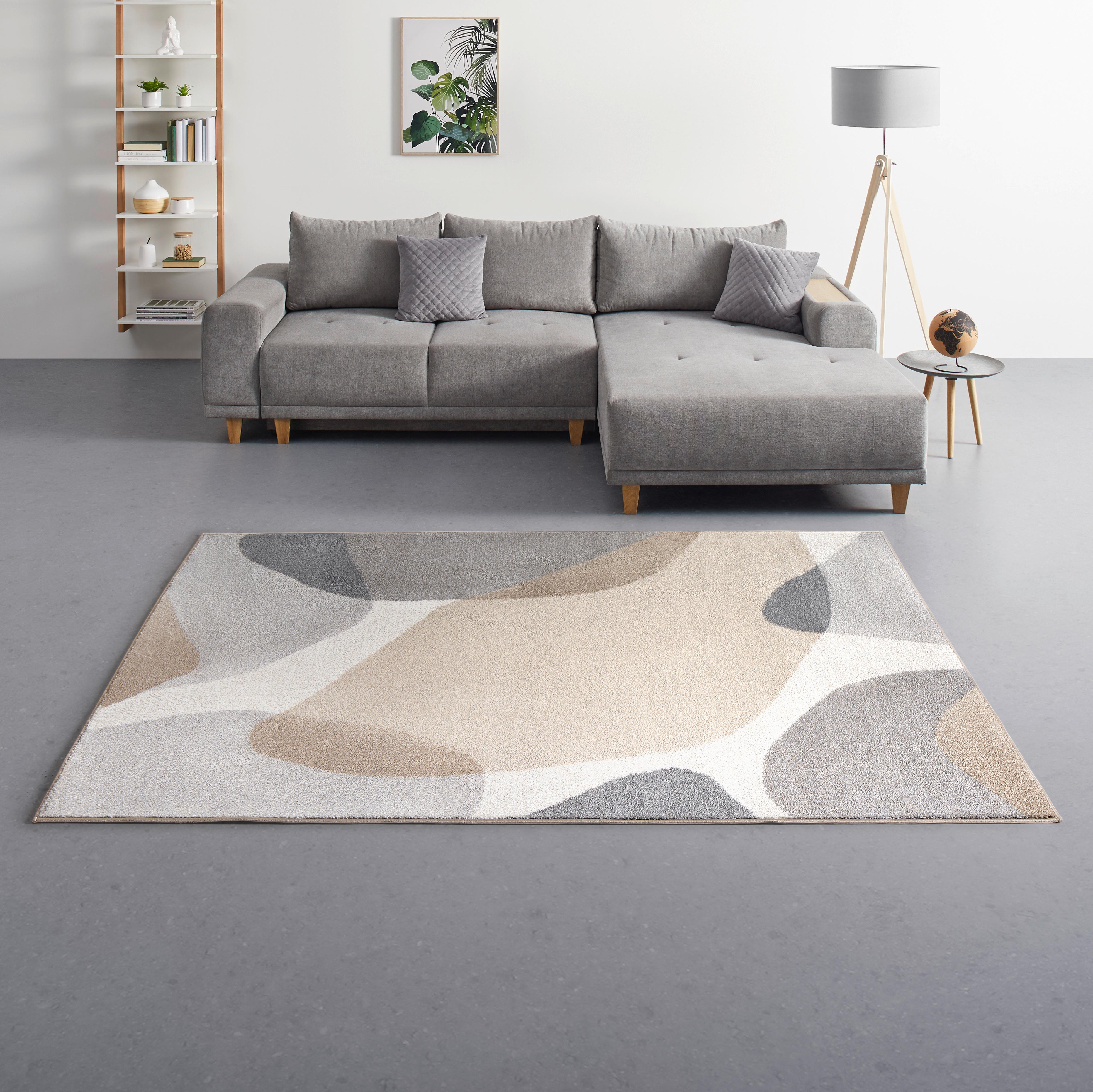 Webteppich Stone-Flow - Beige/Multicolor, Konventionell, Textil (160/230cm) - Mömax