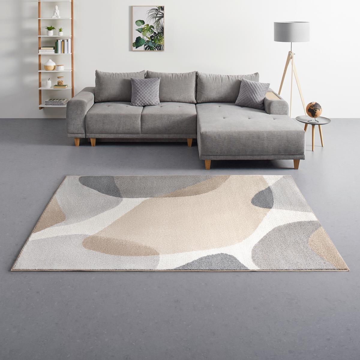 Tkani Tepih Stone-Flow - višebojna/bež, Konvencionalno, tekstil (80/150cm) - Mömax