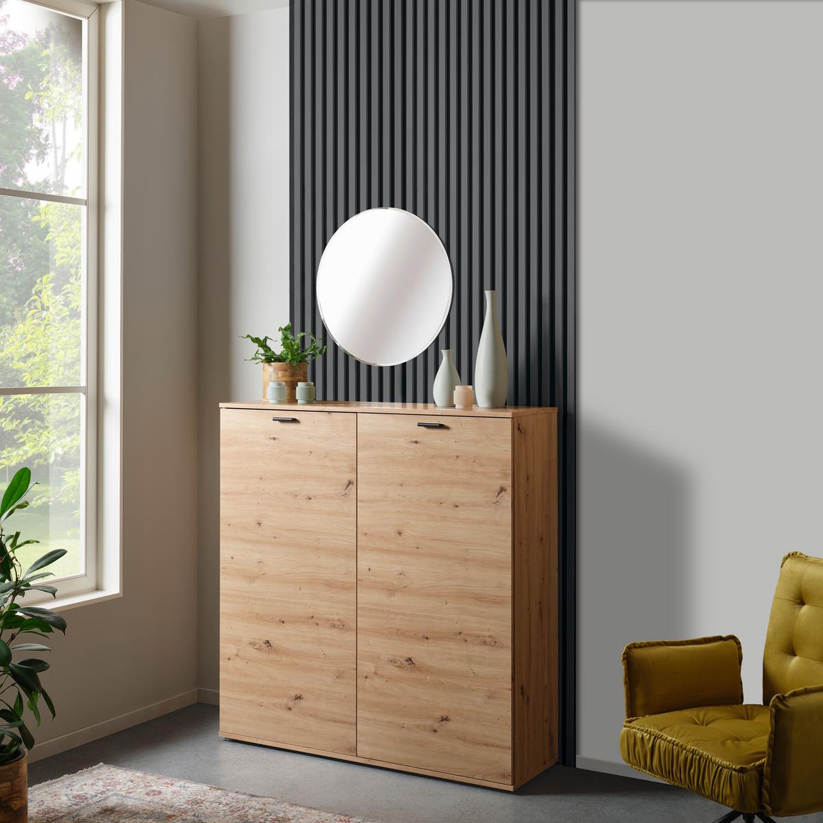 Akustični Panel Josef, Temni Hrast, 2-Delni Set - temni hrast, Moderno, umetna masa/leseni material (60/120/2cm)