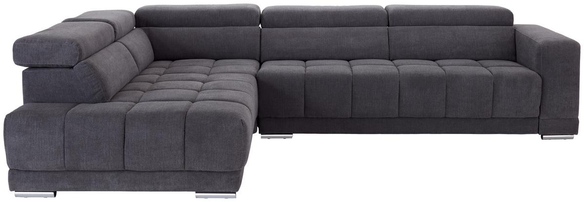 Sedežna Garnitura Hogan, Siva, Relax Funkcija - srebrne barve/siva, Moderno, kovina/tekstil (212/299cm) - Modern Living
