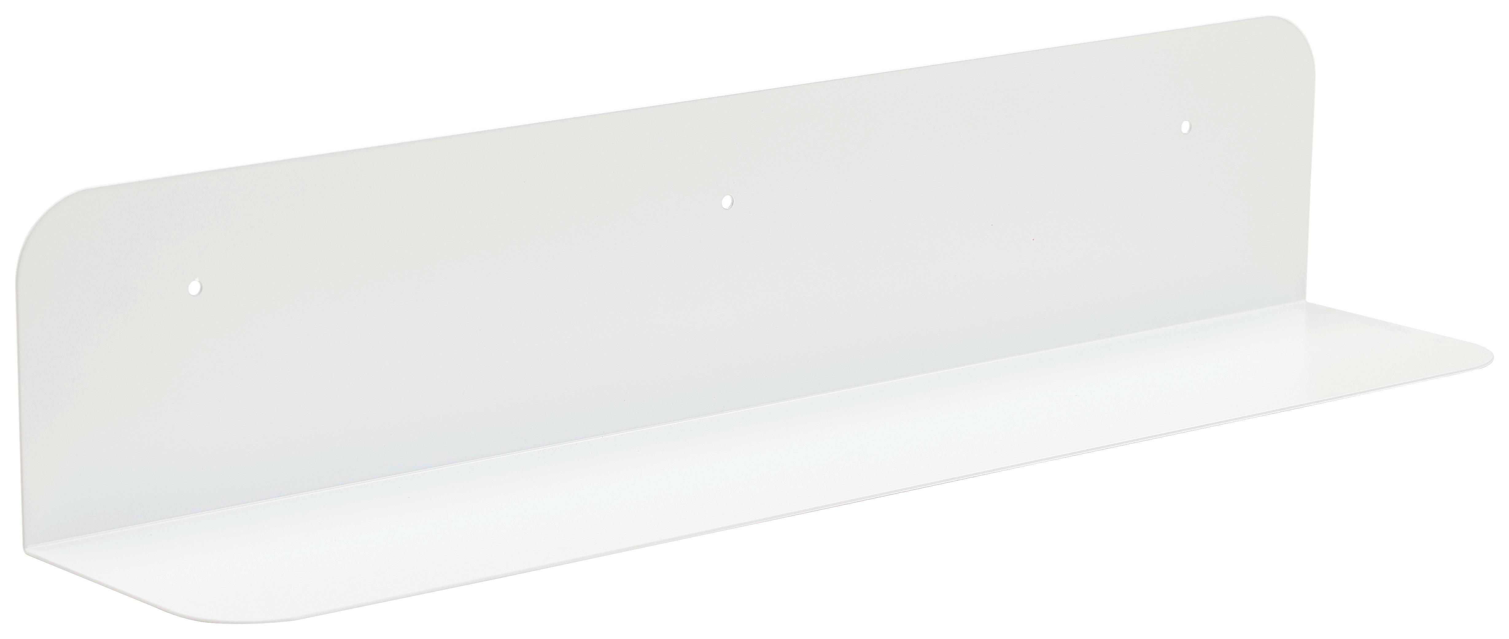 PÓŁKA ŚCIENNA WIKA - biały, Design, metal (60/12/12cm) - MID.YOU