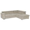 Wohnlandschaft Milla Beige ca. 252x217 cm - Beige, Basics, Holz/Textil (252/217cm) - MID.YOU