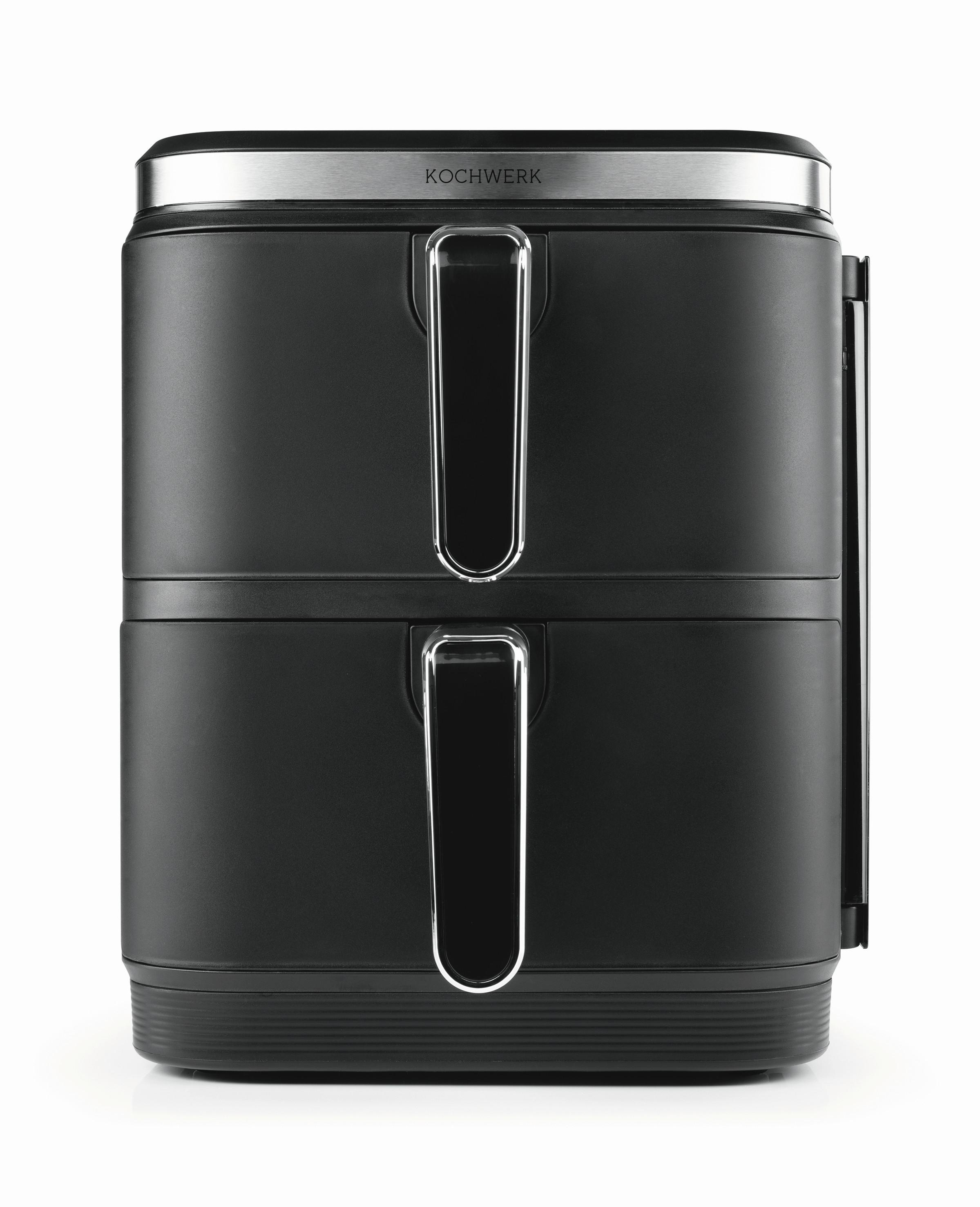 Heißluftfritteuse Kochwerk Schwarz max. 2800 Watt - Schwarz, MODERN, Kunststoff/Metall (38,7/30,3/31,9cm)