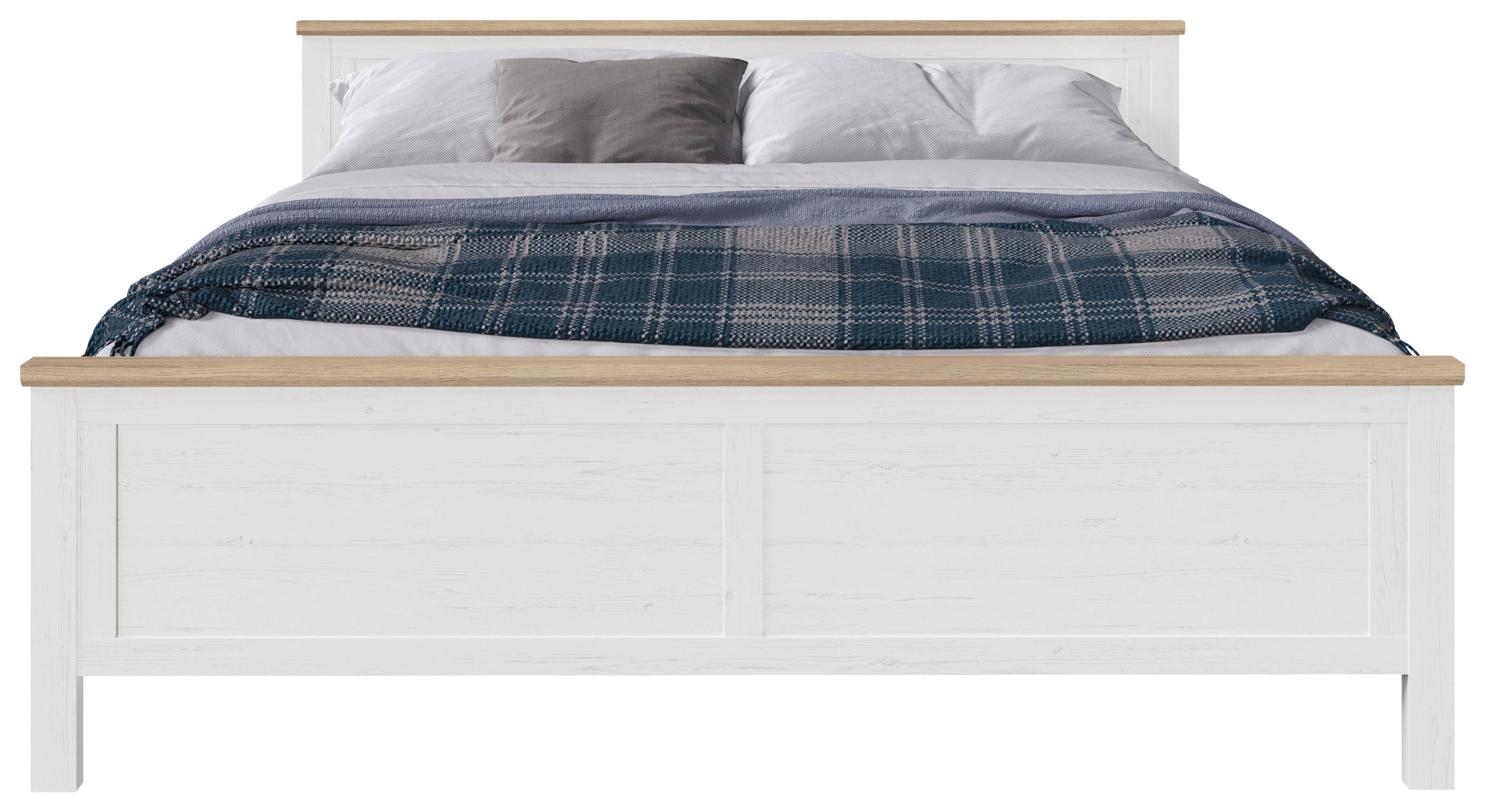 SÄNG KORSIKA -EXKLUSIV- - ekfärgad/pinjefärg, Romantik / Lanthus, trämaterial (180/200cm) - Mömax