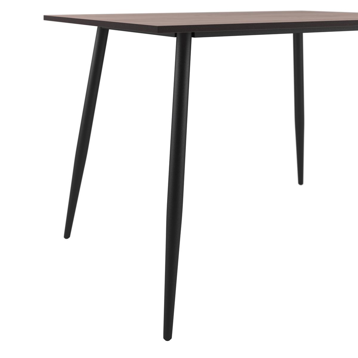 Masa TOM - culoare natur/negru, Konventionell, metal/material pe bază de lemn (120/76/80cm) - Based