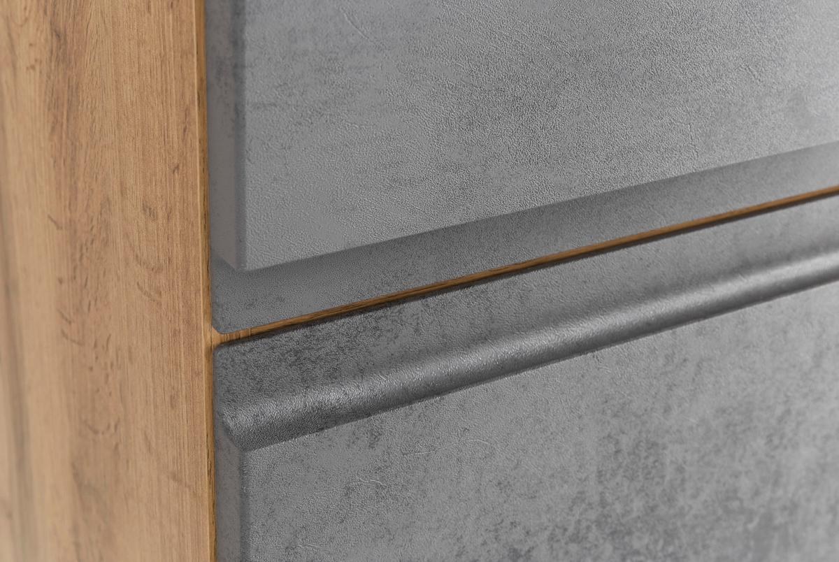 Midischrank Varese ca. 40x130 cm Hellgrau/Eiche - Eiche Wotan/Hellgrau, MODERN, Holzwerkstoff (40/130/35cm) - Held